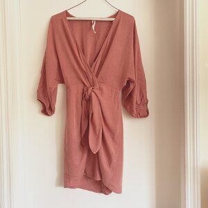 Anthropologie Faux Wrap Mini Dress